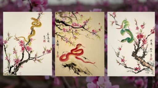 Snake & Peach Blossom Painting Course