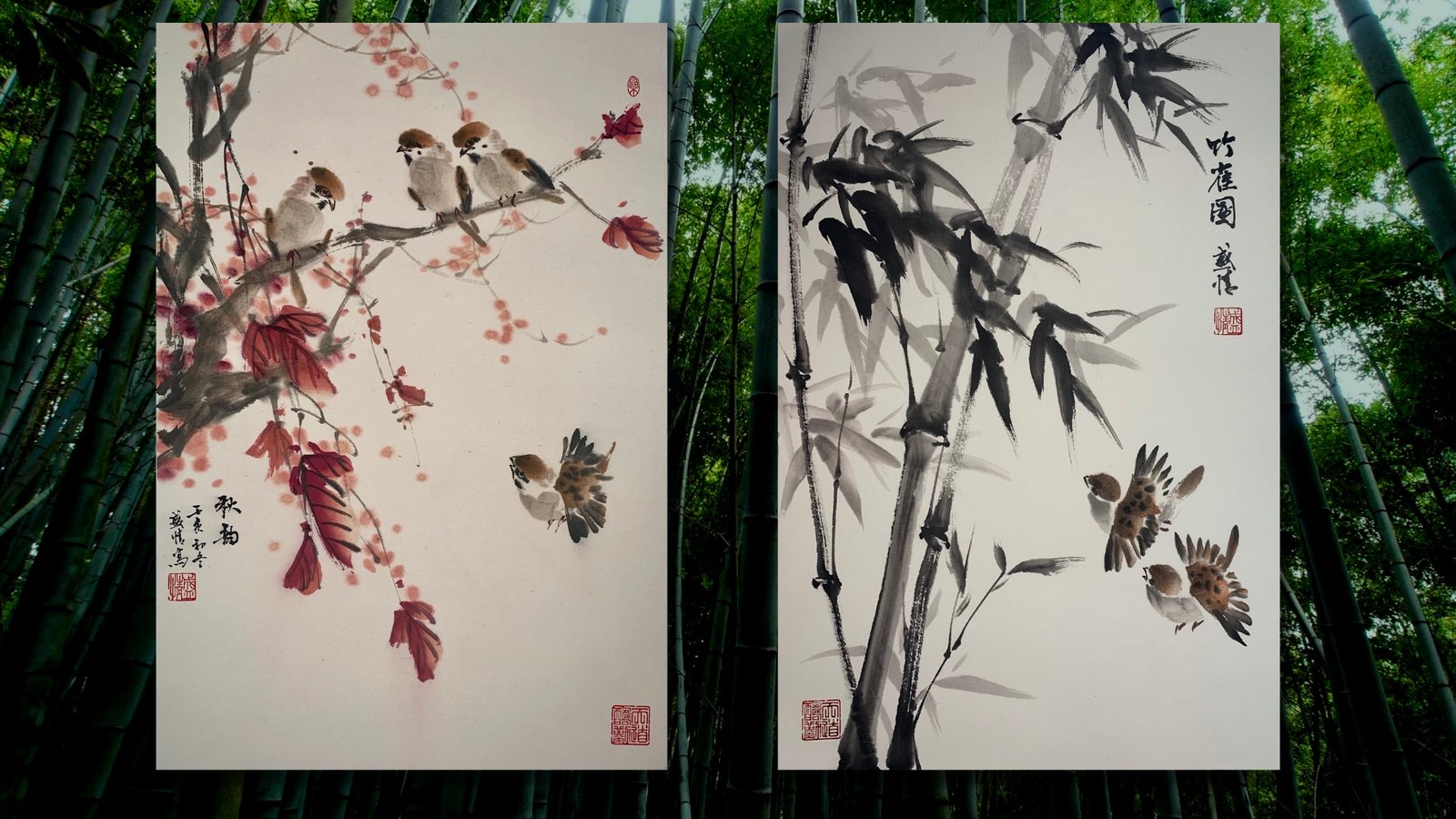 Bamboo & Sparrow Painting Course